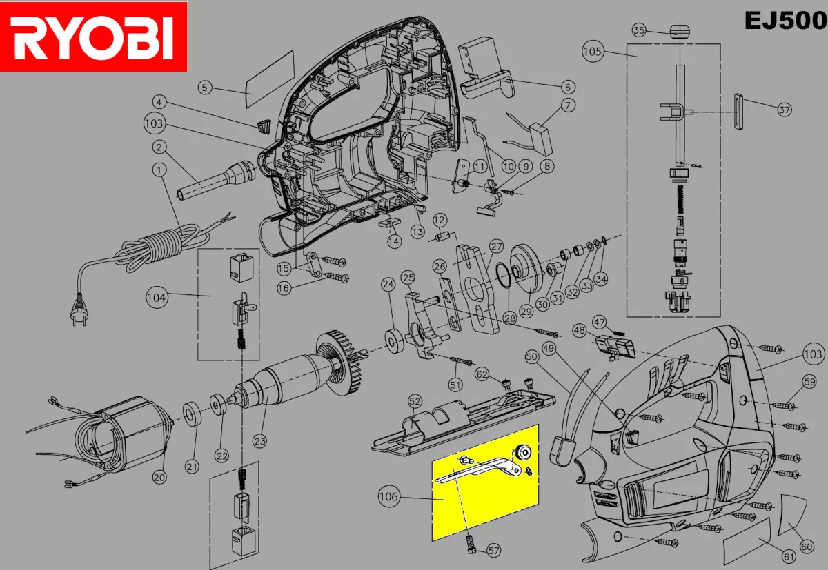 galet guide-lame réf. 5131027146 Ryobi